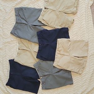 GAP Kids boys size 12 shorts twill cotton blue gray khaki
